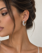Boucles d’oreilles Diana argent
