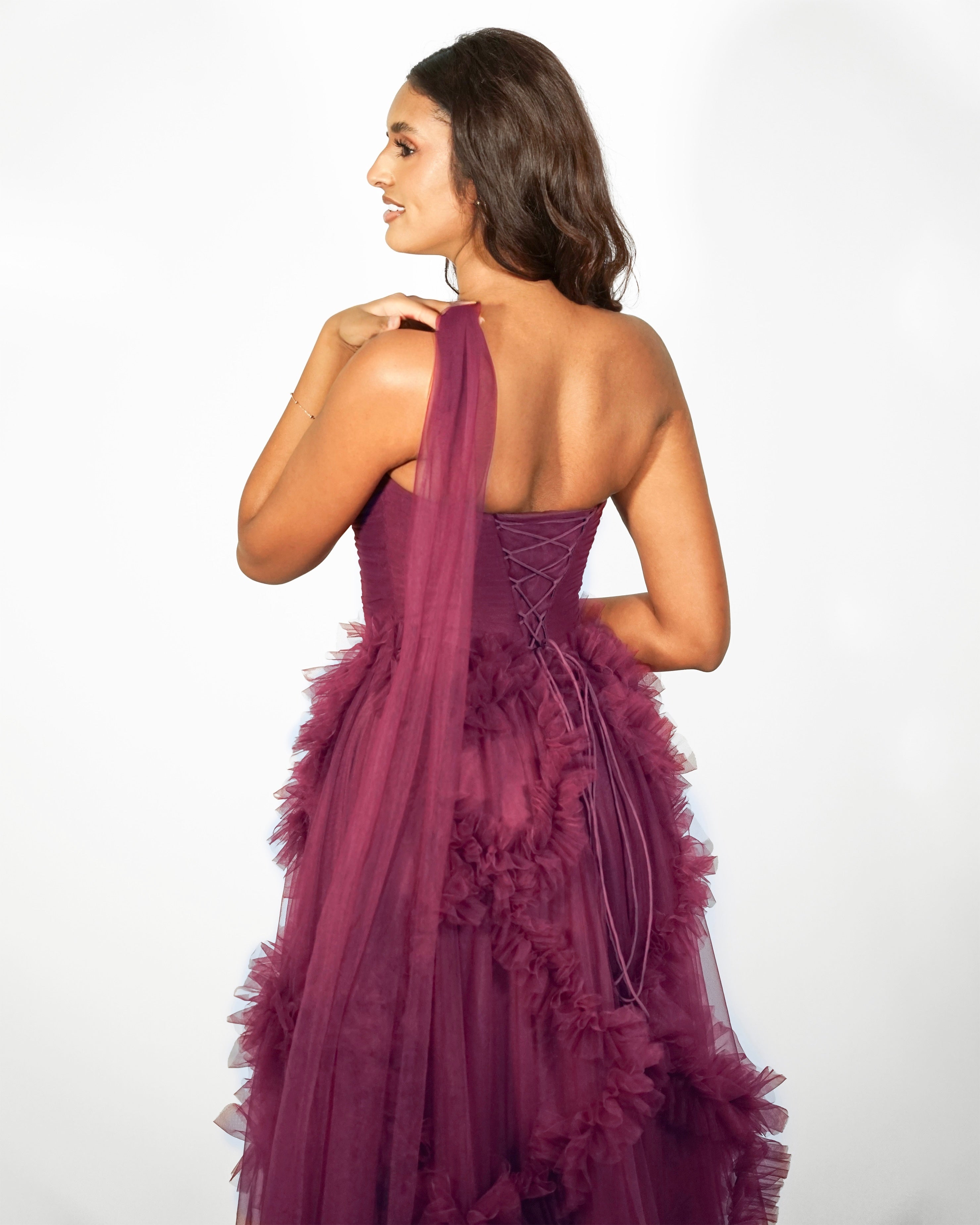 Navy blue corset dress