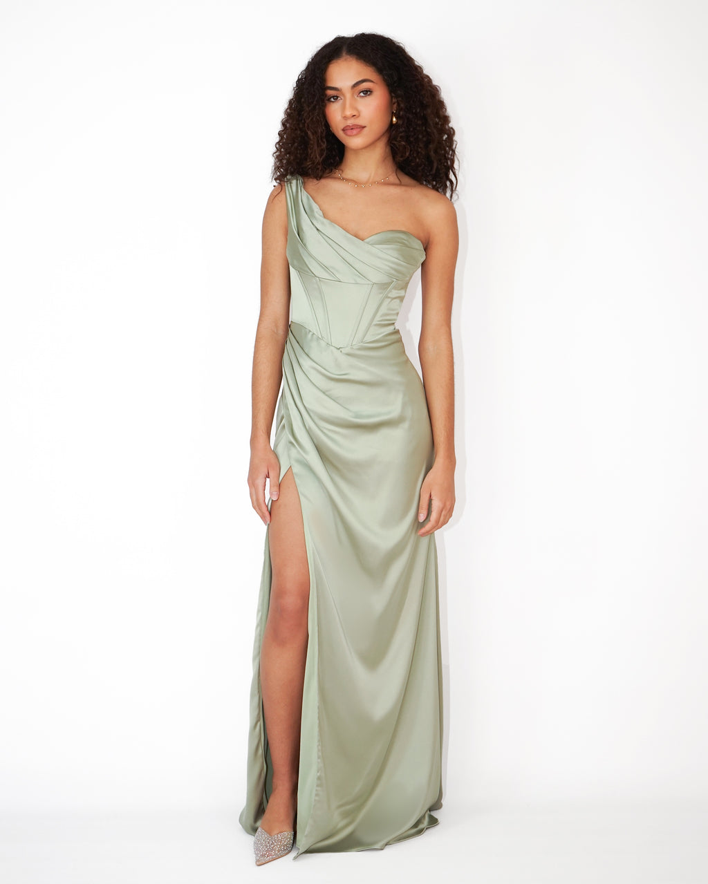 Brown Strapless Dress