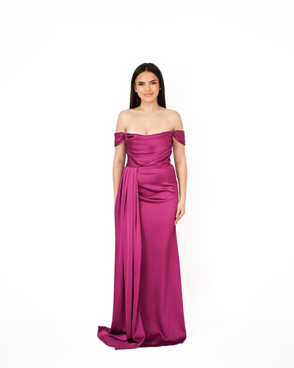 Brown Strapless Dress