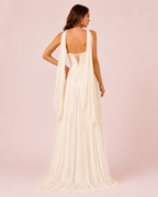 Johanna - Longue robe irisée champagne