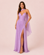 Johanna - Longue robe irisée lilas
