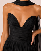 Johanna - Longue robe irisée noire