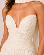 Johanna - Longue robe irisée champagne