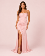 Laure - Robe bustier rose