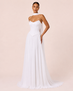 Lily - Longue robe corset jupe fluide