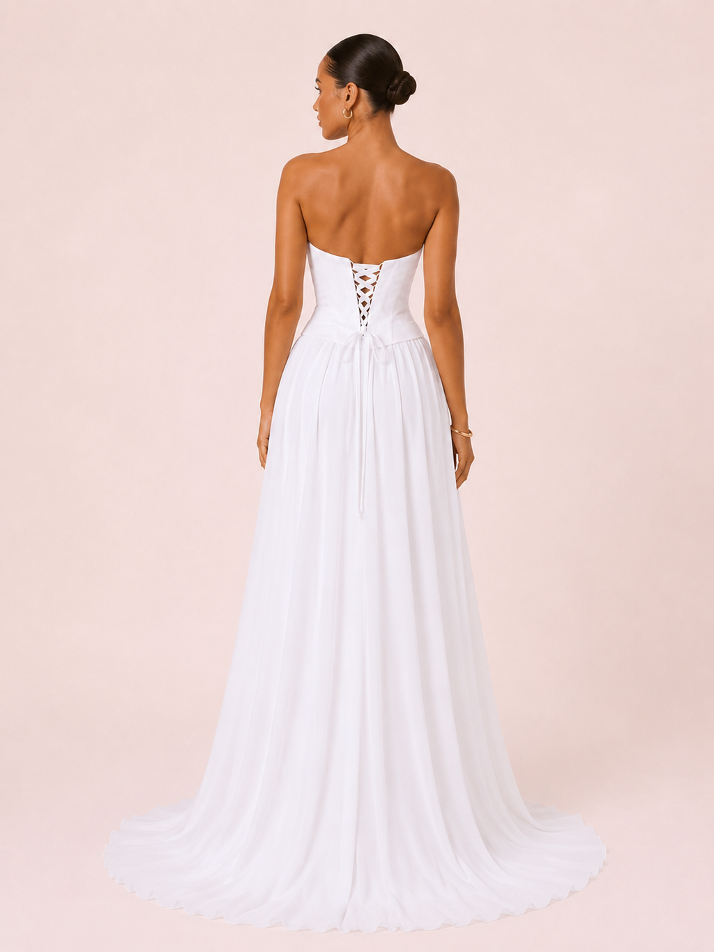 Lily - Longue robe corset jupe fluide