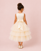 Lily - Robe champagne en tulle