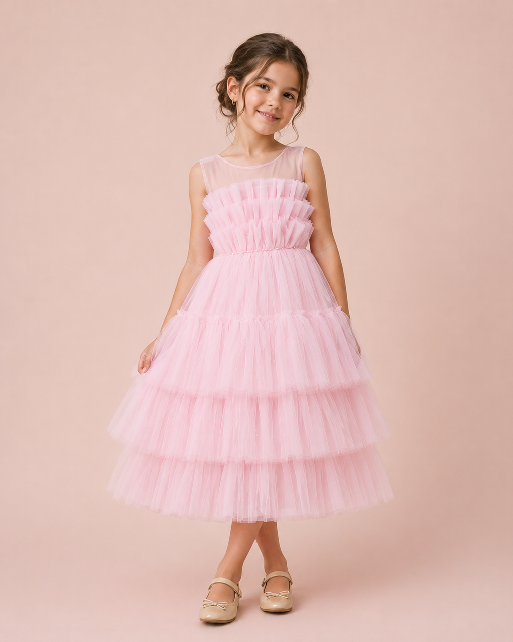Lily - Robe rose en tulle