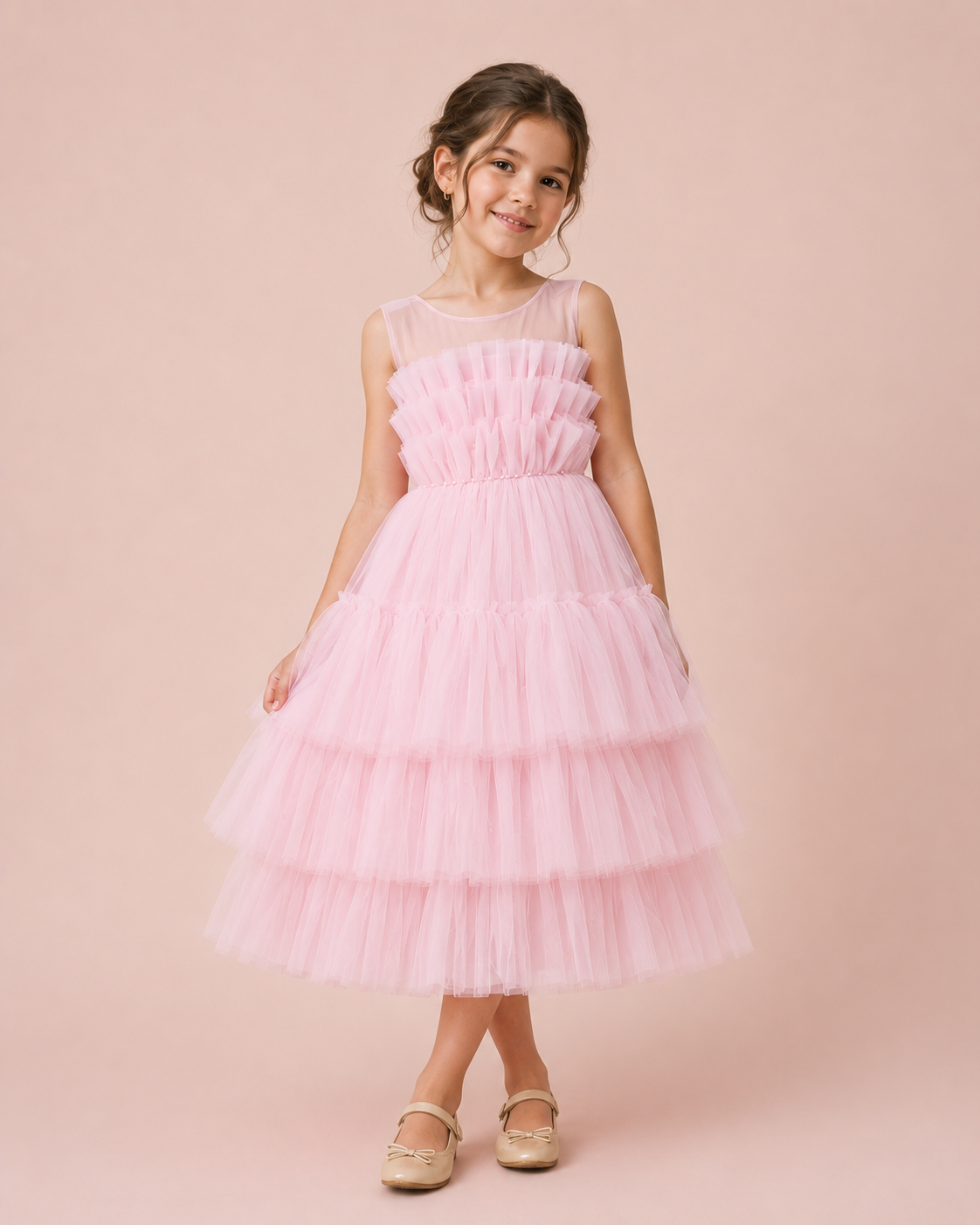 Lily - Robe rose en tulle
