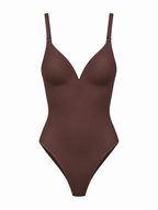 Body sculptant sans coutures marron