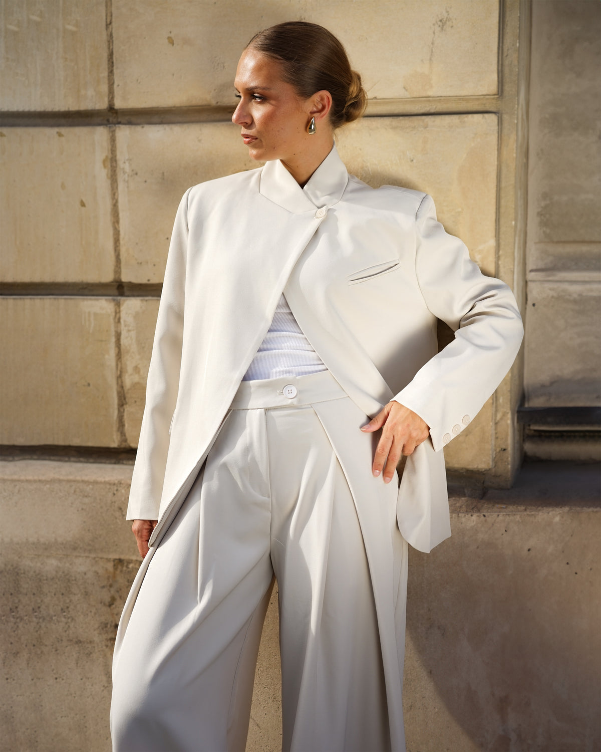 Maelle - Pantalon ivoire