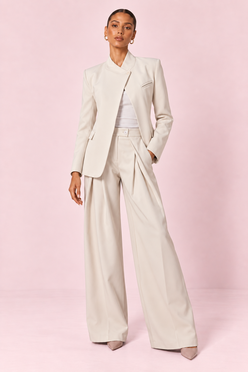 Maelle - Pantalon ivoire