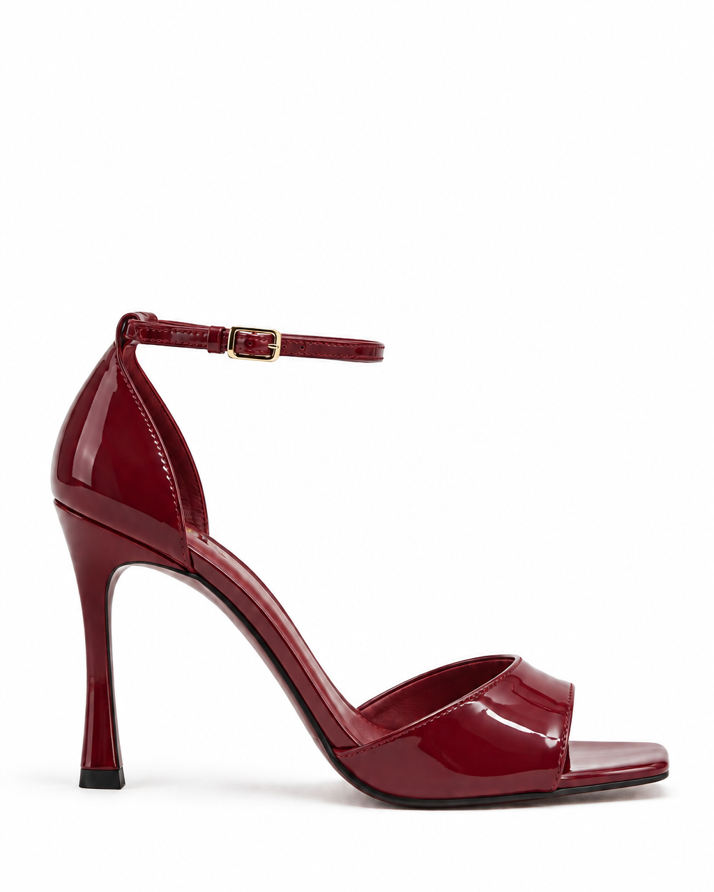 Margot - Sandales vernies à talons bordeaux