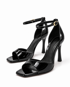 Margot - Sandales vernies à talons noires