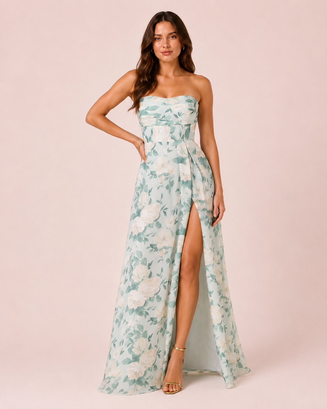 Nelia - Longue robe en organza