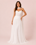 Oriane - Longue robe en mousseline fluide