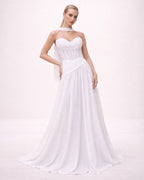 Oriane - Longue robe en mousseline fluide