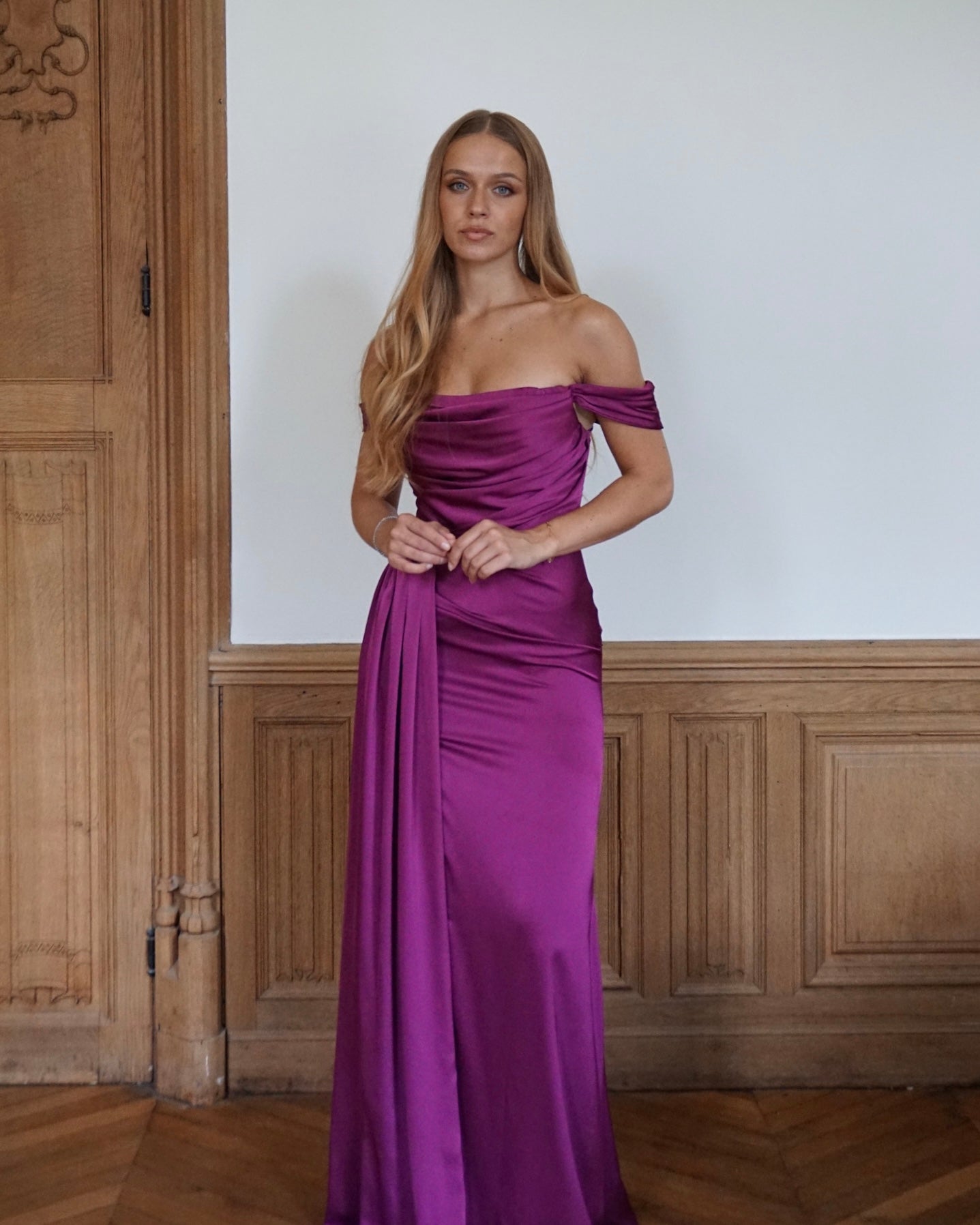 Robe Satinée Violette