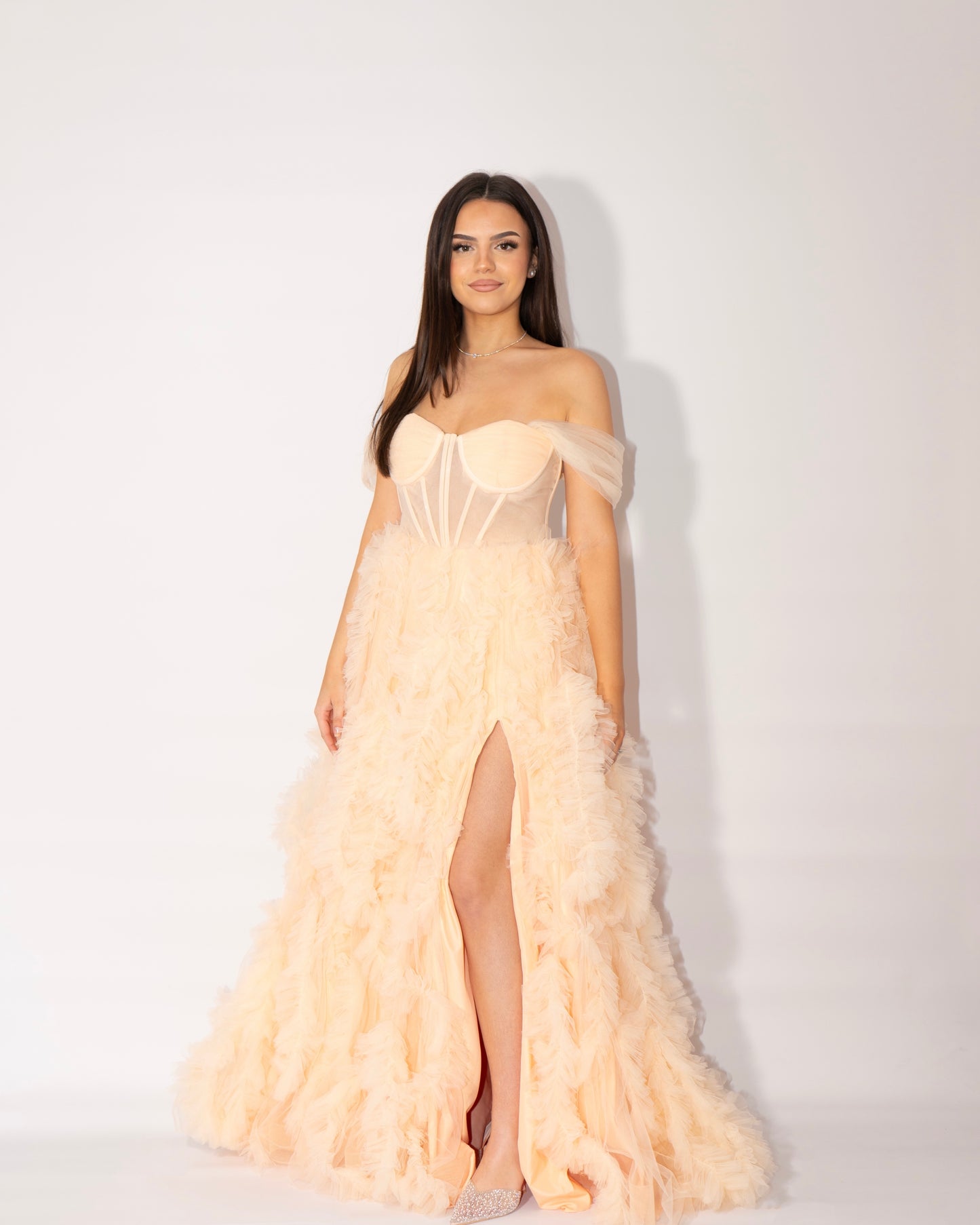 Robe En Tulle Pêche