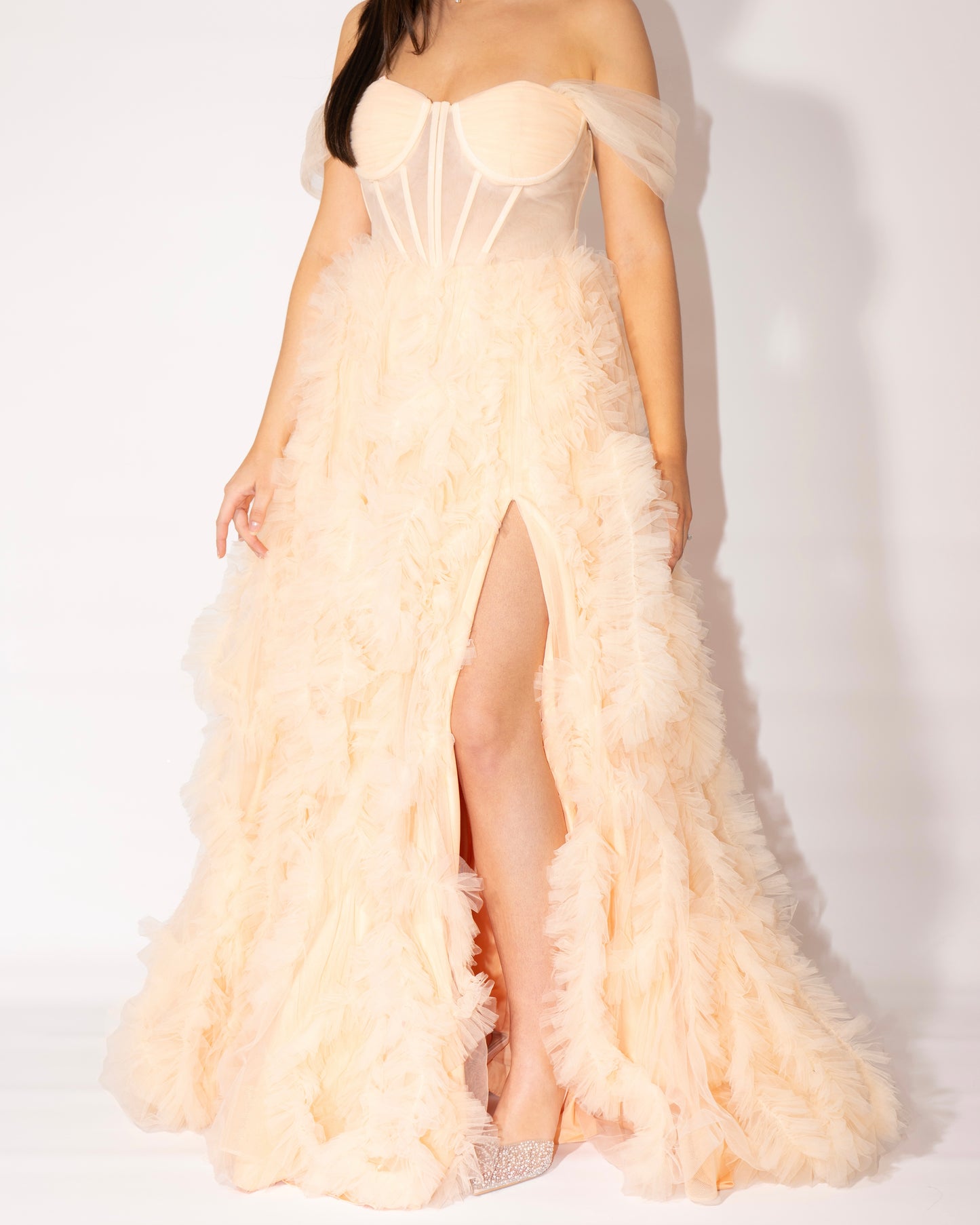 Robe En Tulle Pêche