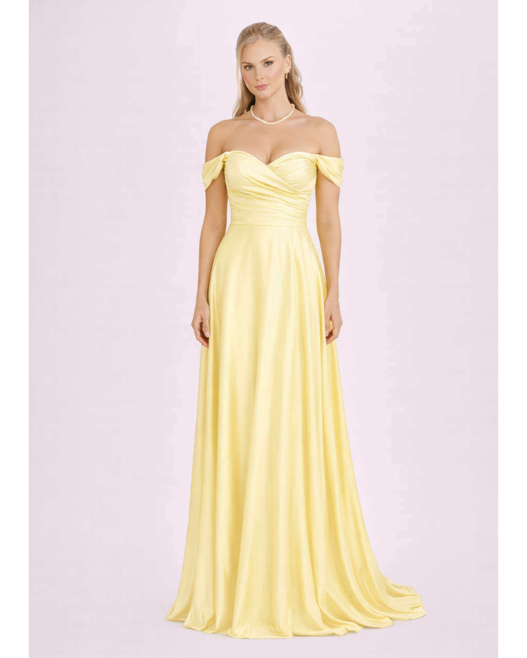 Romy - Robe à épaules dénudées jaune