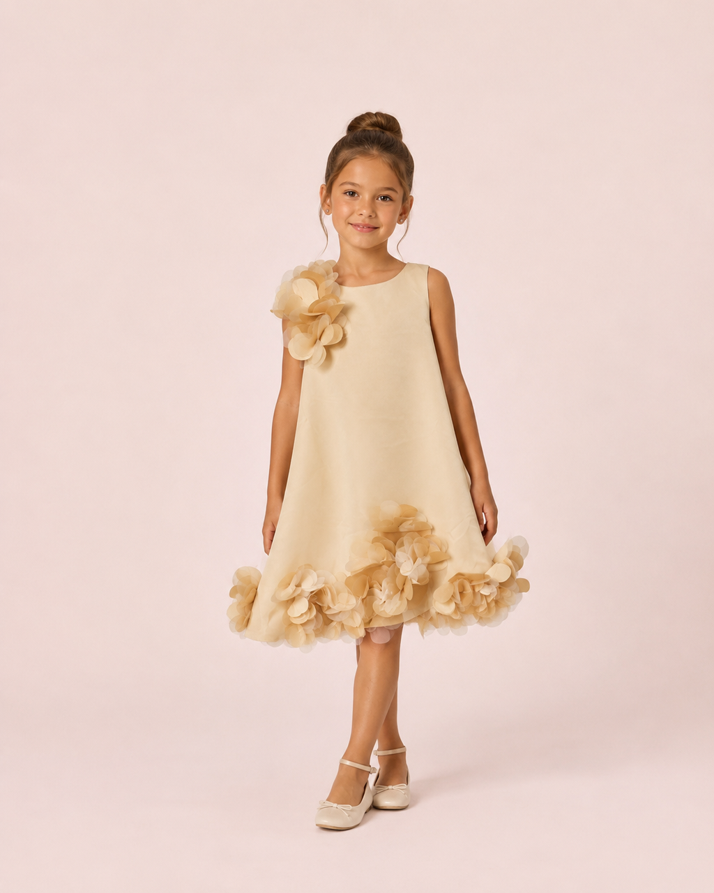 Victoria - Robe enfant champagne