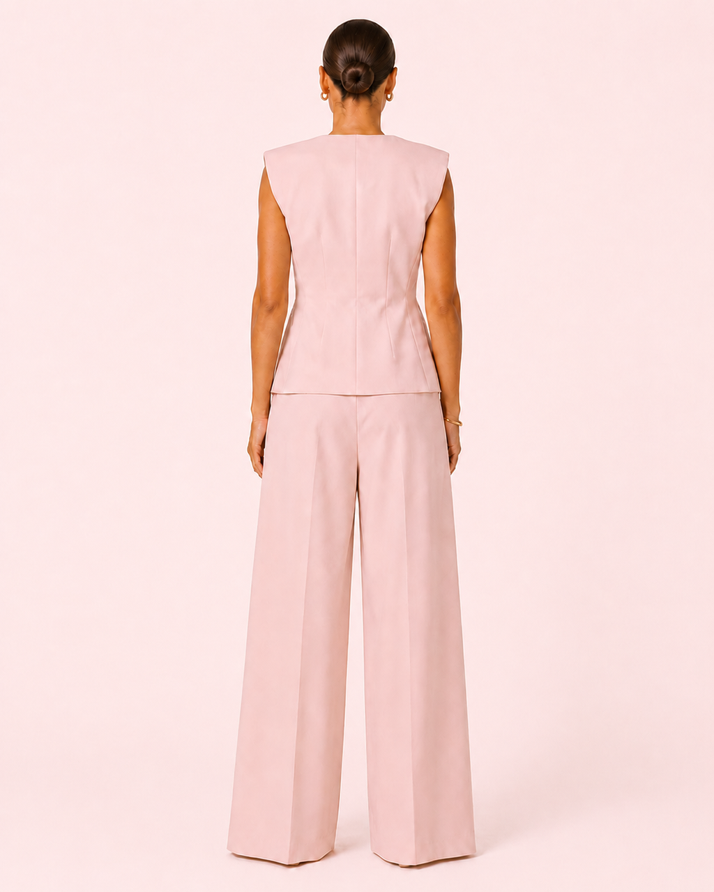 Anna - Veste blazer structurée rose