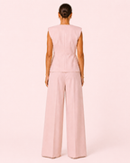 Anna - Veste blazer structurée rose