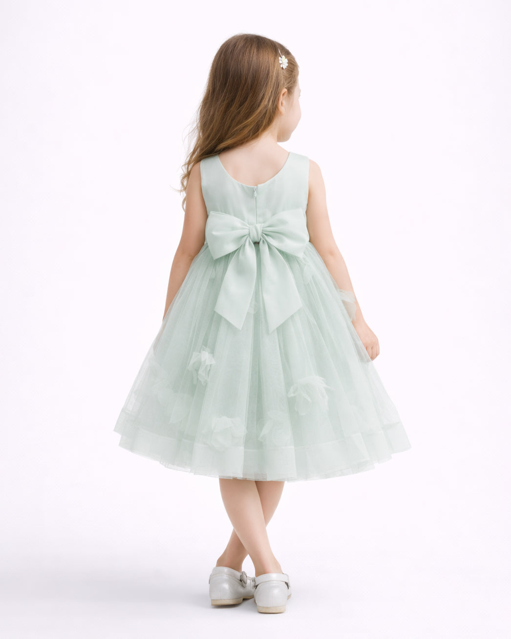 Ilona - Robe enfant sauge