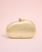 Bella - Clutch doré à fermeture escargot