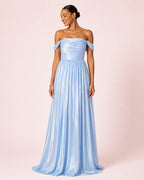 Elsa - Longue robe bleu ciel