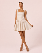 Esmée - Robe courte champagne