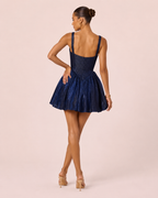 Esmée - Robe courte bleu marine