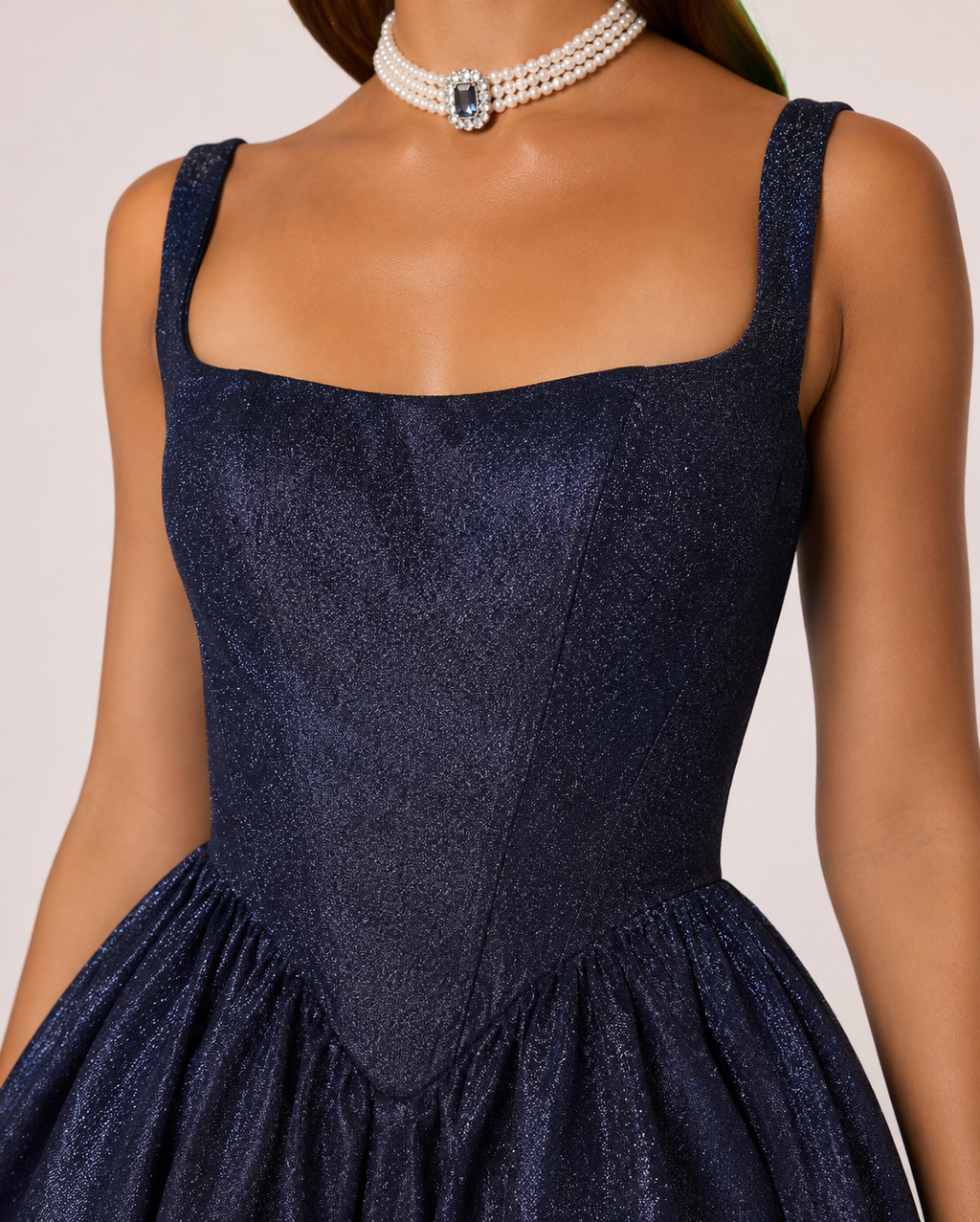 Esmée - Robe courte bleu marine