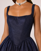 Esmée - Robe courte bleu marine