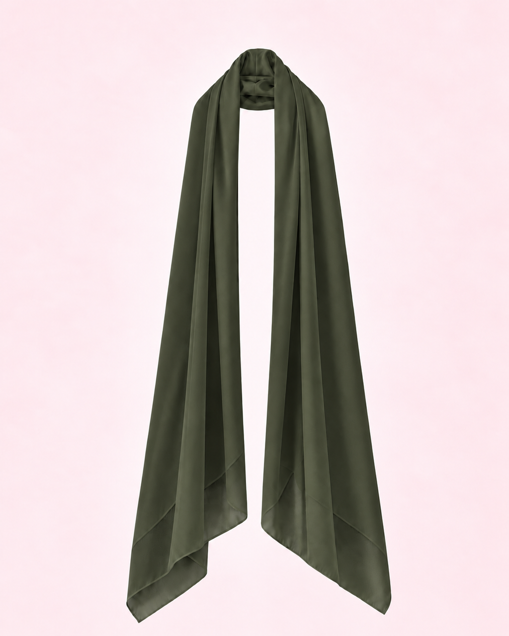 Étole vert kaki mousseline