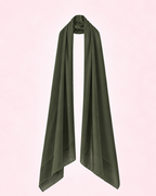Étole vert kaki mousseline