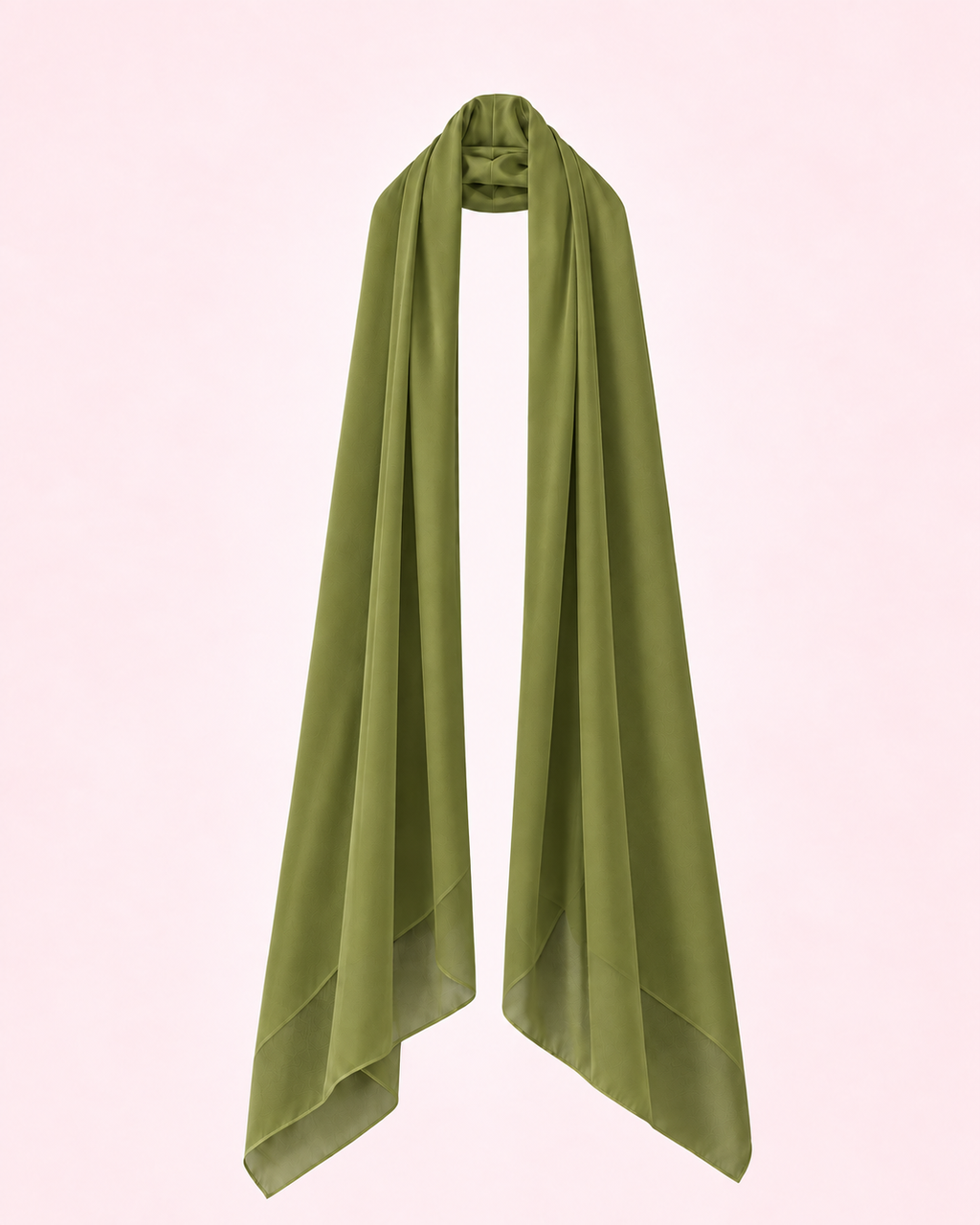 Étole vert olive mousseline