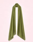 Étole vert olive mousseline