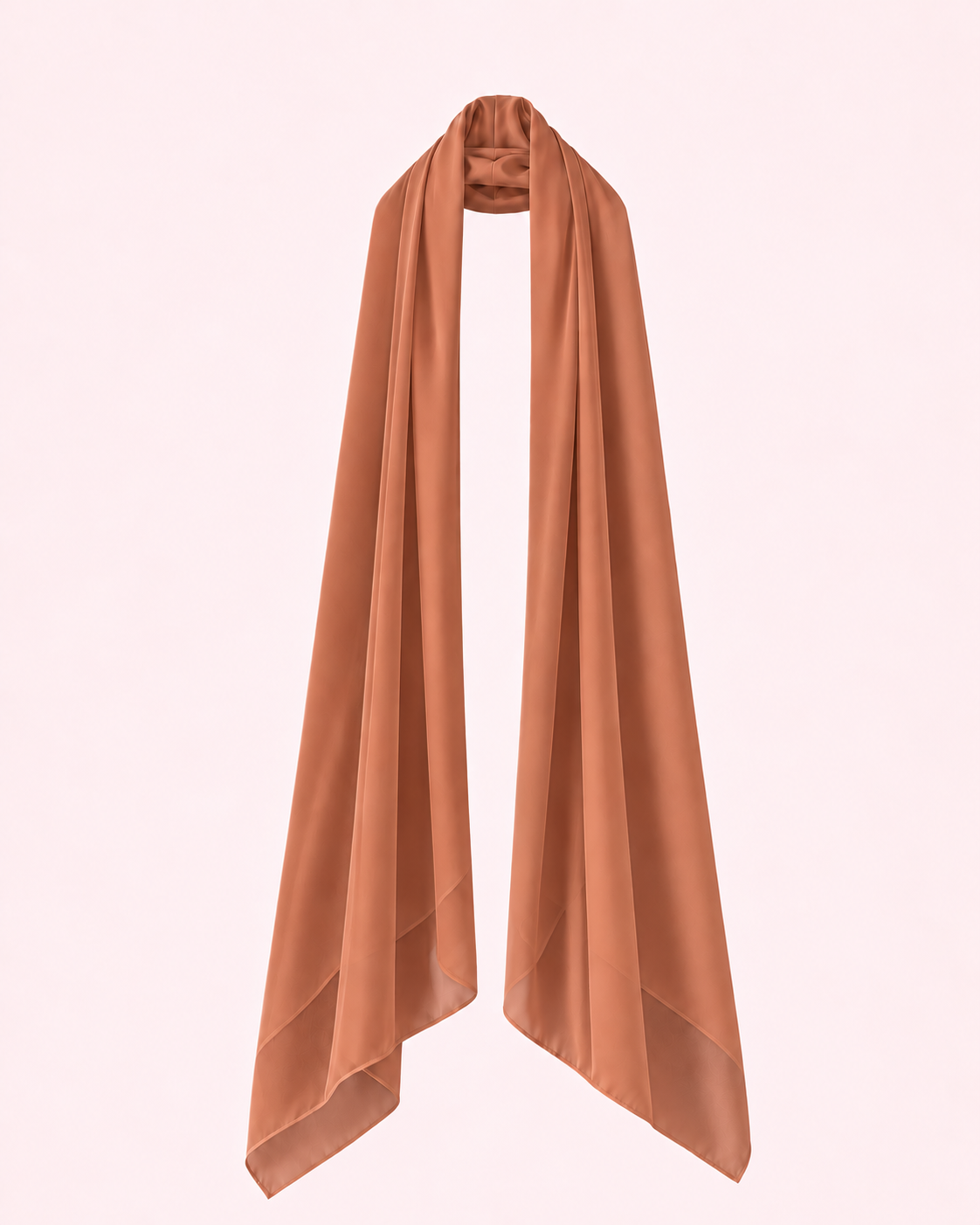 Étole terracotta mousseline
