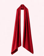 Étole rouge satinée