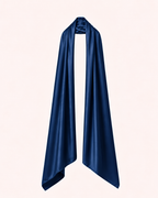Étole bleu marine satinée