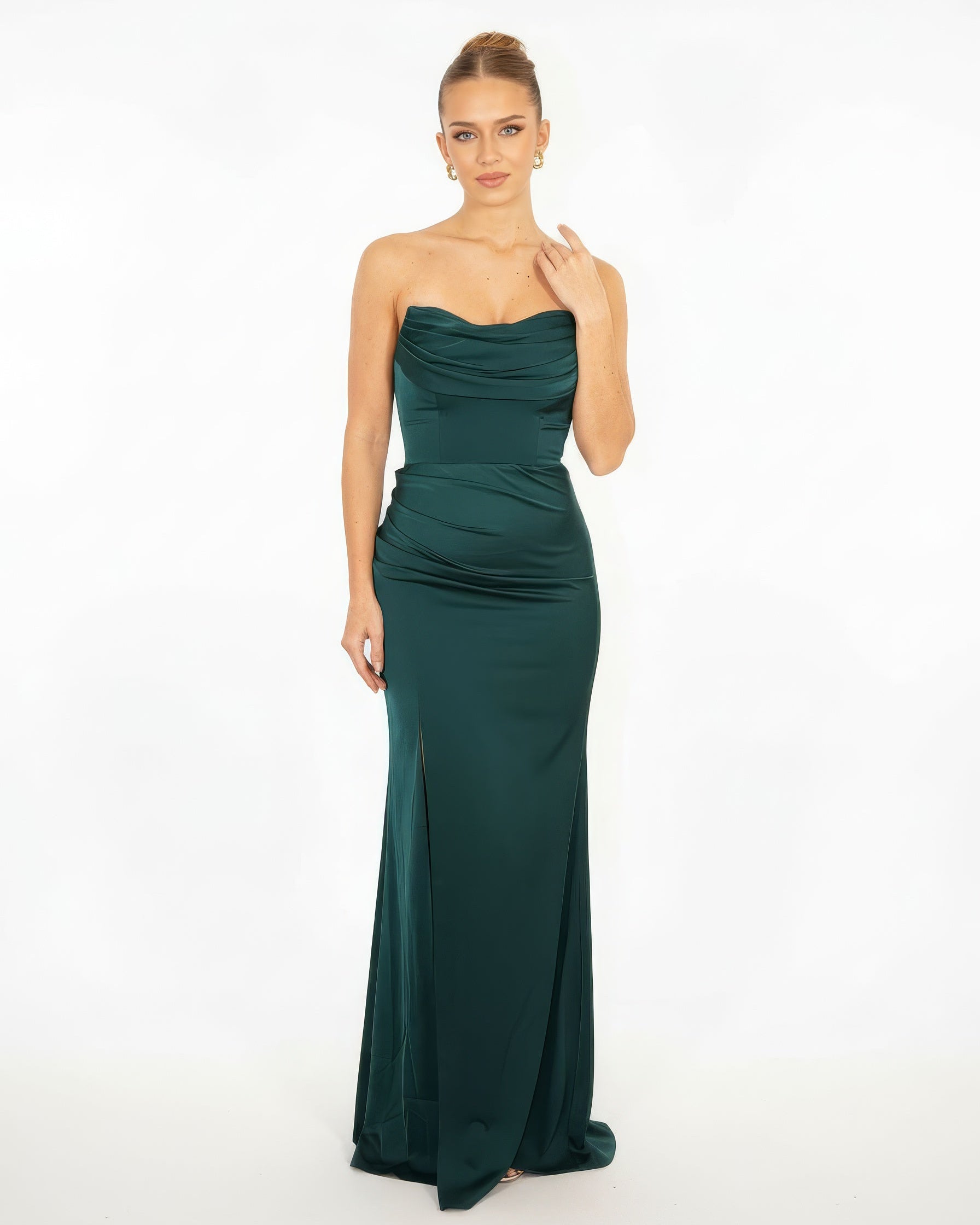 Robe bustier verte émeraude