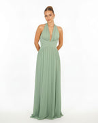 Eden - Long draped red dress