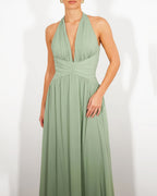 Eden - Long draped red dress