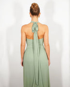 Eden - Long draped red dress