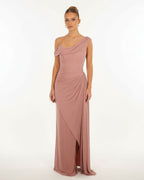 Eden - Long draped red dress