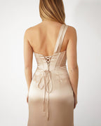 Brown Strapless Dress