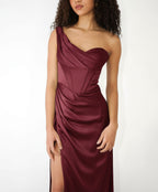 Brown Strapless Dress